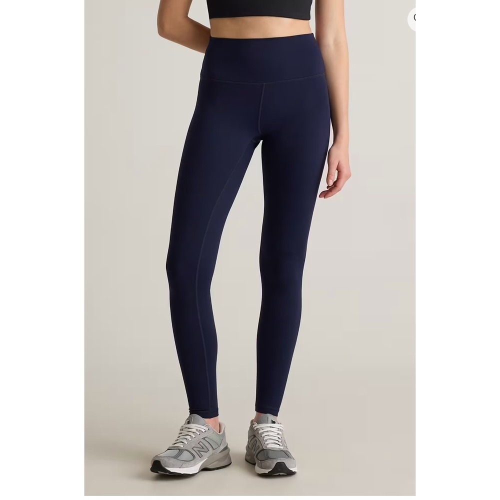 Quince Power-Up High-Rise Training Leggings Womens M Deep Navy 25 Inseam